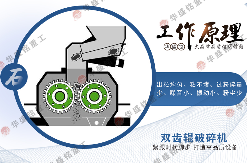 硅錳礦硅鐵礦破碎選華盛銘齒輥破碎機顆粒多出粉少